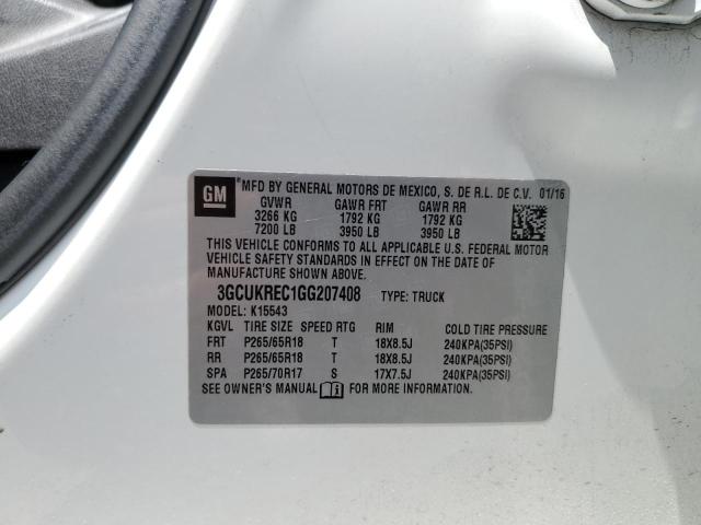 2016 CHEVROLET SILVERADO - 3GCUKREC1GG207408