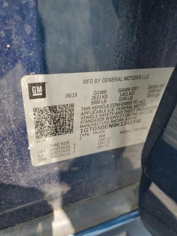 2019 GMC CANYON 1GTG5BEN9K1342348