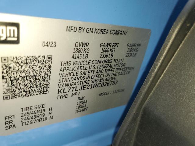 2024 CHEVROLET TRAX 2RS KL77LJE21RC026783