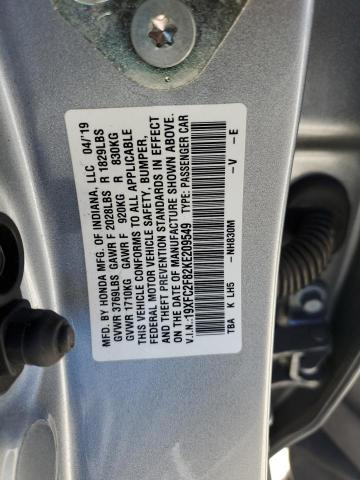 2019 HONDA CIVIC SPOR - 19XFC2F82KE209549