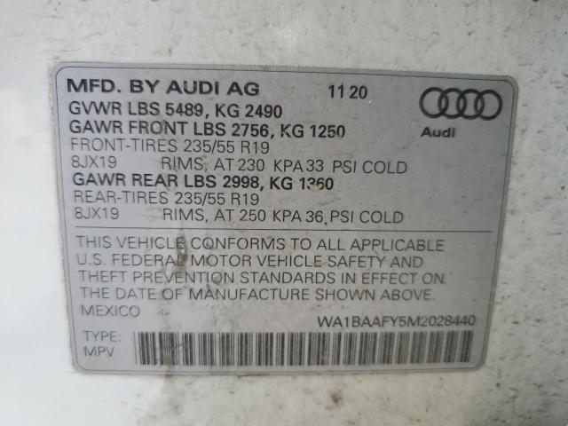 2021 AUDI Q5 PREMIUM WA1BAAFY5M2028440
