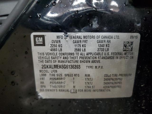 2016 GMC TERRAIN SL - 2GKALMEK6G6136393