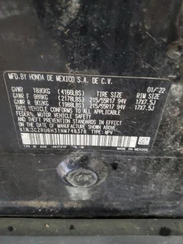 2022 HONDA HRV 3CZRU6H31NM748378