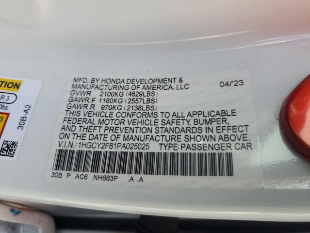 2023 HONDA ACCORD TOU - 1HGCY2F81PA025025