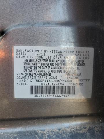 2015 NISSAN SENTRA S 3N1AB7AP4FL667459
