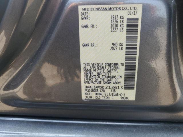 2017 NISSAN ALTIMA 2.5 - 1N4AL3APXHC213613