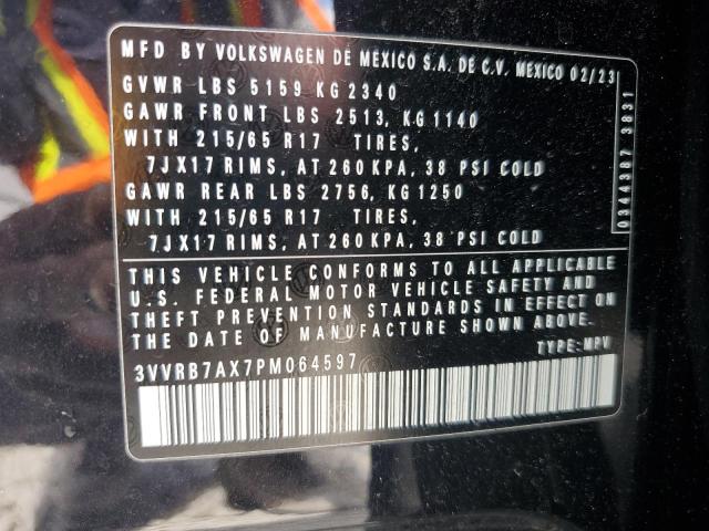 2023 VOLKSWAGEN TIGUAN S - 3VVRB7AX7PM064597