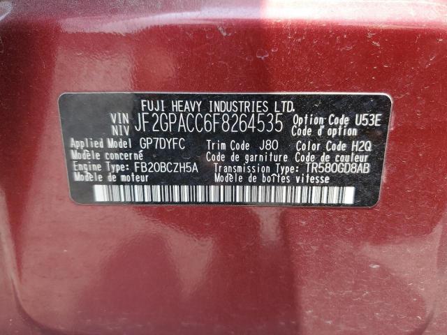 2015 SUBARU XV CROSSTR JF2GPACC6F8264535