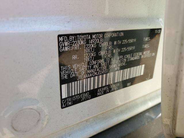 2021 TOYOTA VENZA LE JTEAAAAH2MJ024551