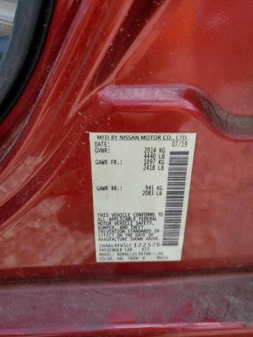 2020 NISSAN ALTIMA PLA 1N4AL4FV5LC122576