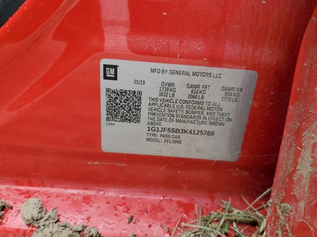 2019 CHEVROLET SONIC PREMIER - 1G1JF5SB3K4125769