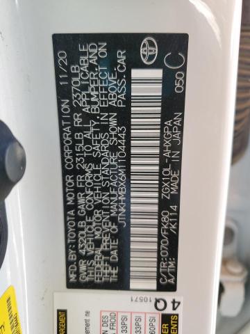 2021 TOYOTA C-HR XLE JTNKHMBX6M1104443