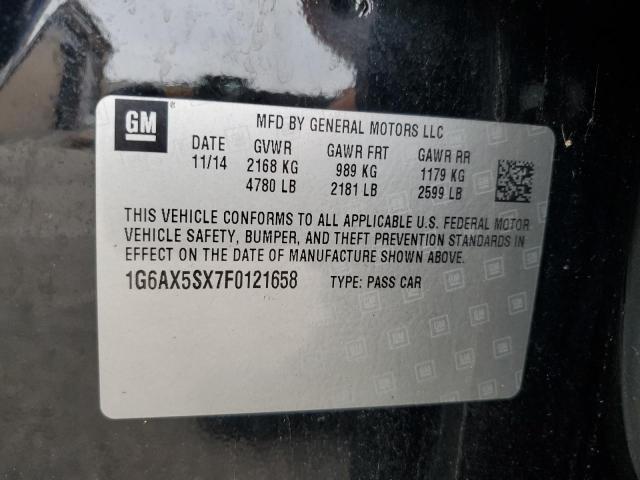 2015 CADILLAC CTS LUXURY - 1G6AX5SX7F0121658