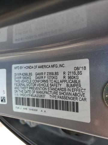 2018 HONDA ACCORD EX 1HGCV1F45JA232637
