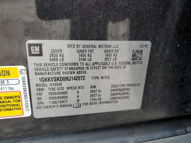 2017 GMC ACADIA LIMITED SLT-2 - 1GKKVSKD8HJ142872