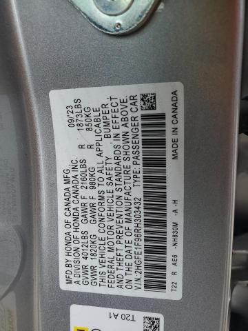 2024 HONDA CIVIC TOUR - 2HGFE1F96RH303432