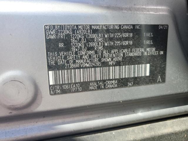 2021 TOYOTA RAV4 XLE P 2T3B6RFV6MW024285