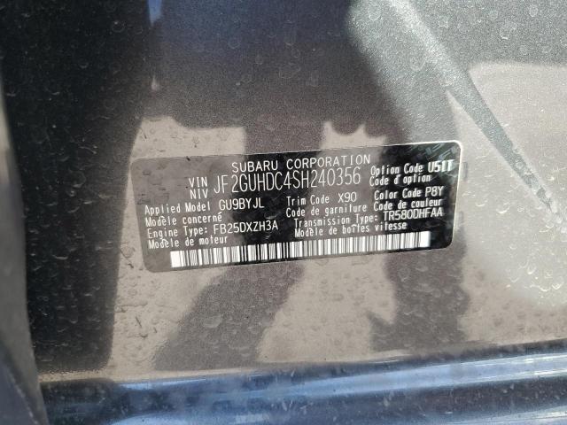 2025 SUBARU CROSSTREK JF2GUHDC4SH240356