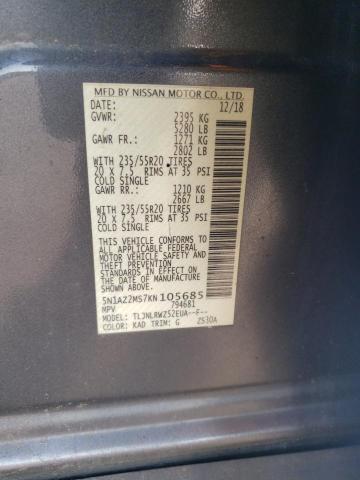2019 NISSAN MURANO S - 5N1AZ2MS7KN105685