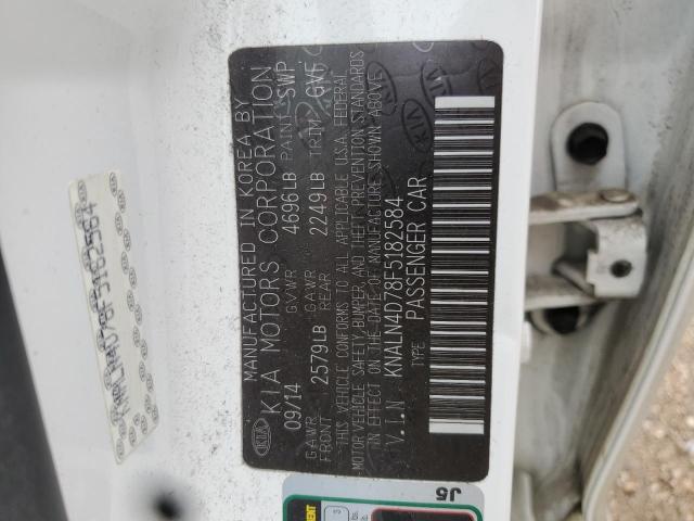 2015 KIA CADENZA PR KNALN4D78F5182584