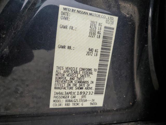 2018 NISSAN ALTIMA 2.5 1N4AL3AP0JC189232