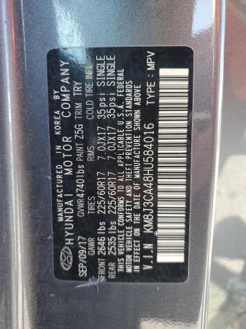 2017 HYUNDAI TUCSON LIM KM8J3CA48HU584016