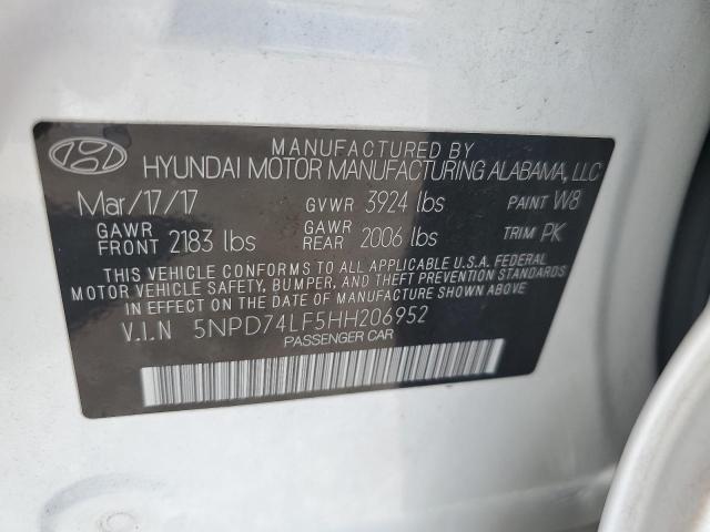 2017 HYUNDAI ELANTRA SE - 5NPD74LF5HH206952