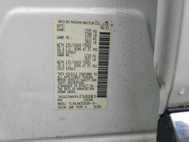 2015 NISSAN MURANO S 5N1AZ2MHXFN250083