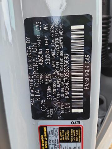 2025 KIA K5 GT LINE KNAG64J70S5376698