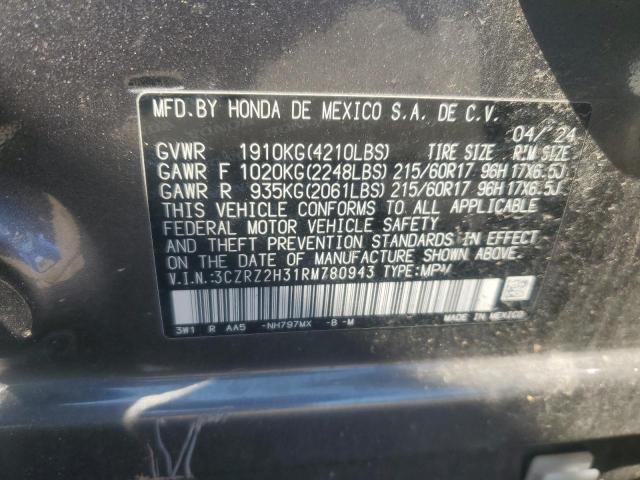 2024 HONDA HR-V LX 3CZRZ2H31RM780943