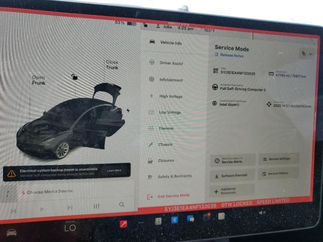 2022 TESLA MODEL 3 - 5YJ3E1EA4NF133035