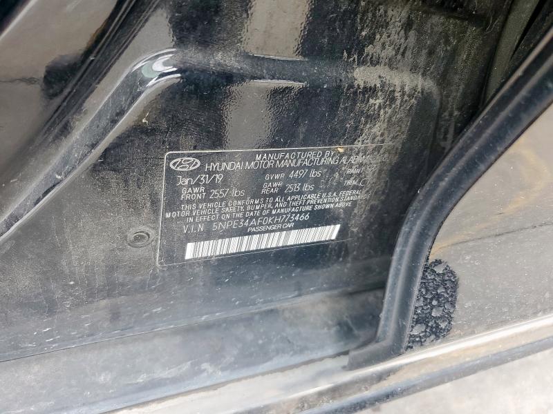 2019 HYUNDAI SONATA LIM 5NPE34AF0KH773466