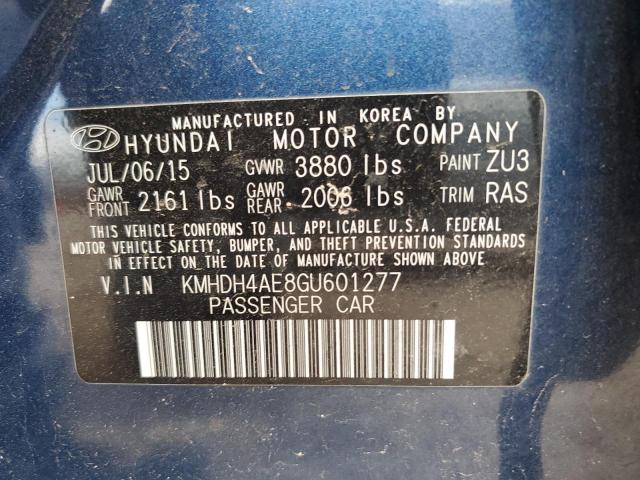 2016 HYUNDAI ELANTRA SE - KMHDH4AE8GU601277