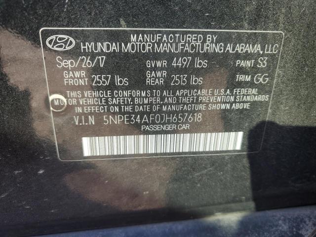 2018 HYUNDAI SONATA SPO 5NPE34AF0JH657618