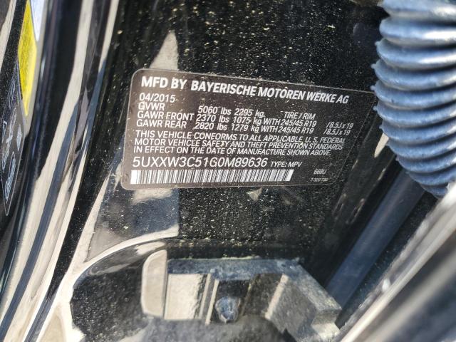 2016 BMW X4 XDRIVE2 5UXXW3C51G0M89636