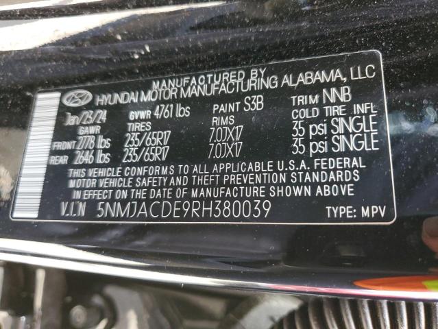 2024 HYUNDAI TUCSON SE 5NMJACDE9RH380039