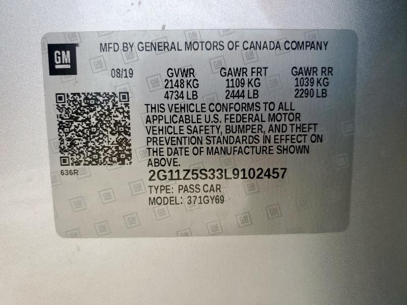 2020 CHEVROLET IMPALA LT - 2G11Z5S33L9102457