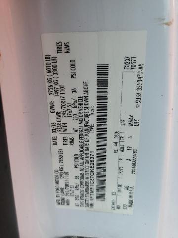 2016 FORD F150 1FTMF1C87GKE26371