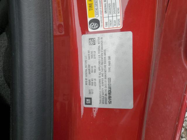 2018 CHEVROLET CAMARO LT 1G1FB1RSXJ0131333