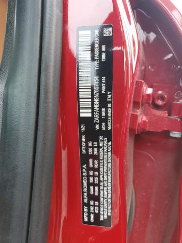 2022 ALFA ROMEO GIULIA SUP - ZARFANBN9N7657154