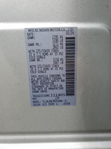 2024 NISSAN MURANO SL 5N1AZ2CS6RC111405