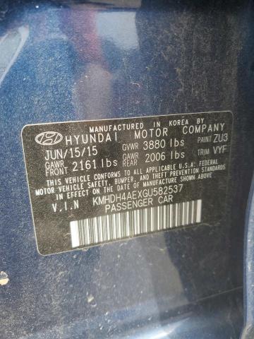 2016 HYUNDAI ELANTRA SE KMHDH4AEXGU582537