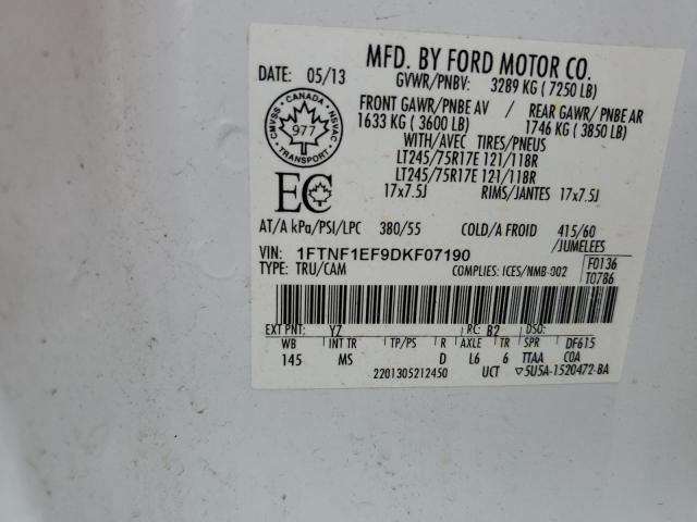 2013 FORD F150 - 1FTNF1EF9DKF07190