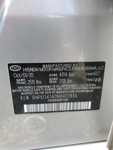 2021 HYUNDAI SONATA SE 5NPEG4JA0MH077833