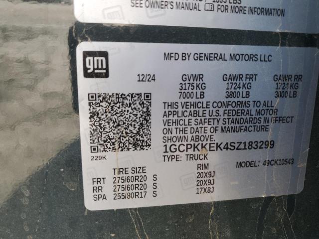 2025 CHEVROLET SILVERADO K1500 LT-L 1GCPKKEK4SZ183299