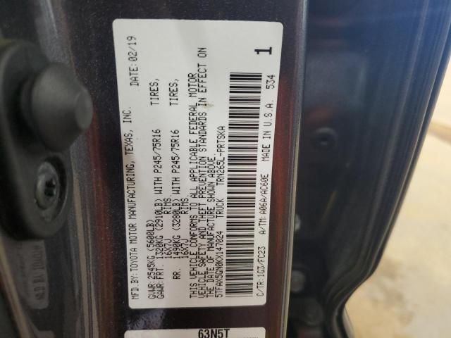 2019 TOYOTA TACOMA DOU 5TFAX5GN0KX147024