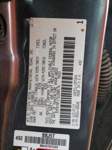 2016 TOYOTA TUNDRA DOU 5TFRY5F17GX200176