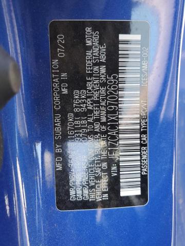 2020 SUBARU BRZ LIMITE JF1ZCAC1XL9702695