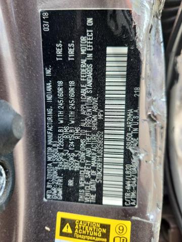 2018 TOYOTA HIGHLANDER - 5TDKZRFH1JS258252