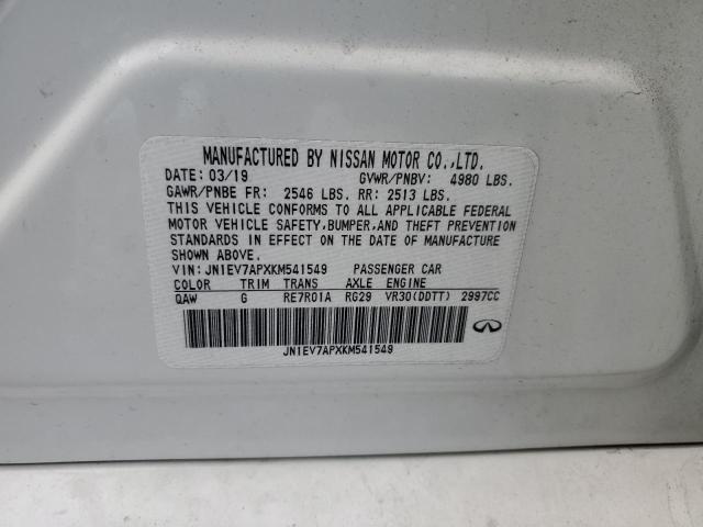 2019 INFINITI Q50 LUXE JN1EV7APXKM541549